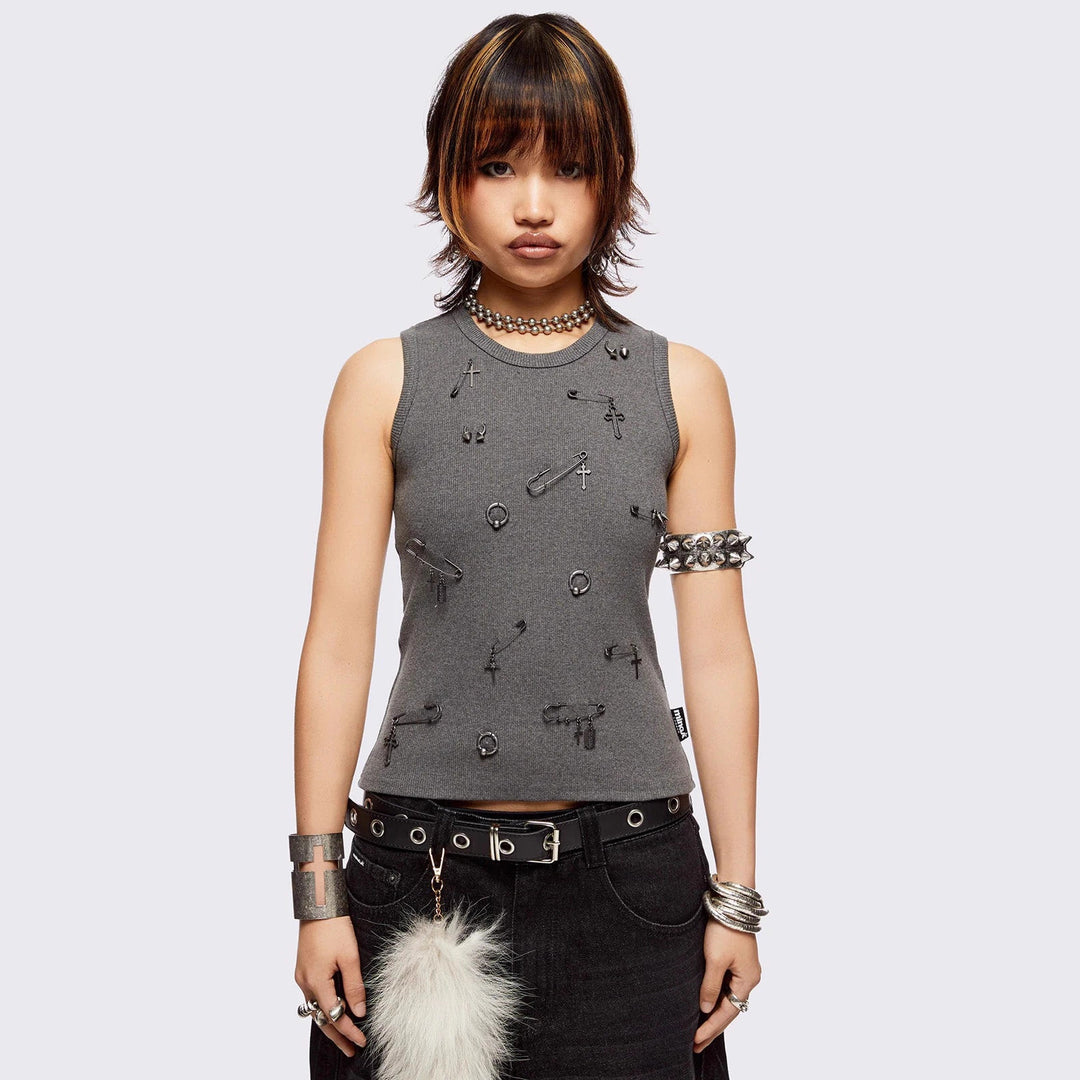Damen figurbetontes T-Shirt mit hochwertigem Detail R&B