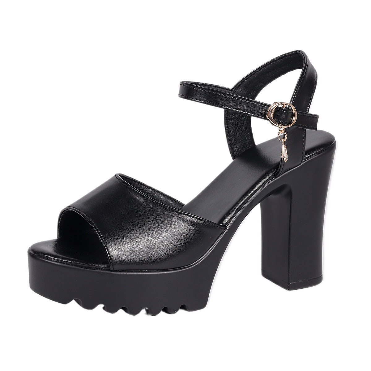 Damen Elegante Plateau-Sandalen mit Klickverschluss R&B