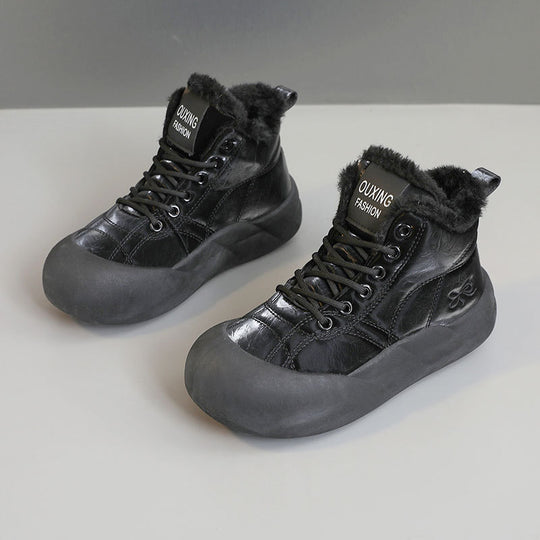 Damen Winterstiefel mit warmem Kunstfell und rutschfester Sohle R&B