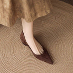 Damen bequeme und elegante Ballerina-Pumps mit spitzem Design und weich gepolsterter Innensohle R&B