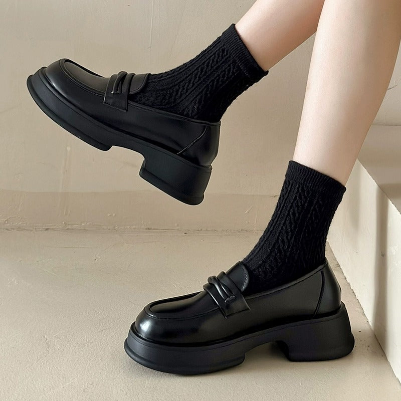 Damen Stilvolle Loafers mit robuster Plateausohle R&B