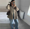 Damen Karierte Utility-Jacke mit modernem Schnitt und praktischen Taschen R&B