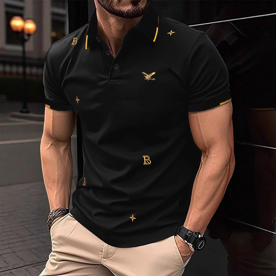 Herren Polohemd mit modischem Stickdesign und hochwertigem Stoff