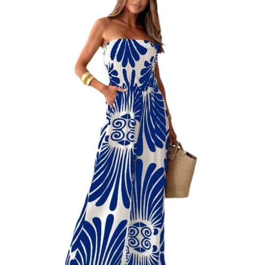 Damen Sommer Jumpsuit mit floralem Design R&B
