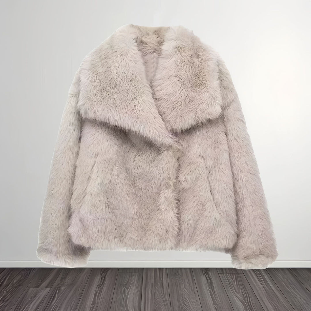 Damen Modische Kunstpelzjacke R&B