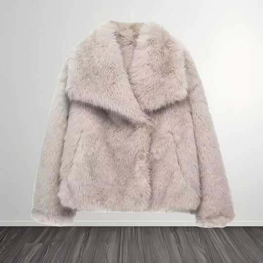 Damen Modische Kunstpelzjacke R&B