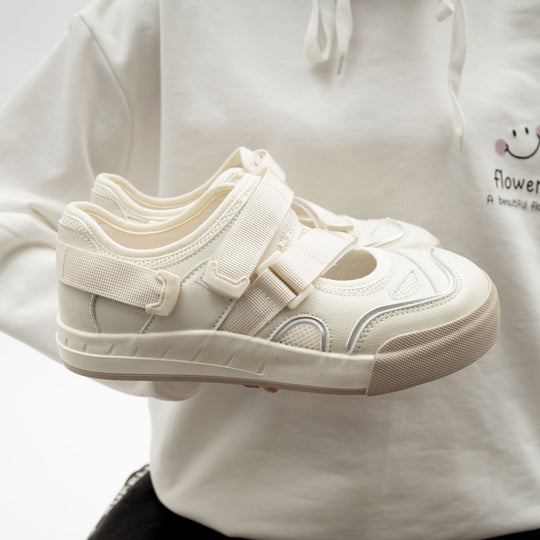 Damen Sneakers mit praktischem Klettverschluss und atmungsaktiver Oberflächenstruktur R&B