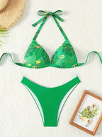 Damen Triangel-Bikini mit floralen Designs R&B