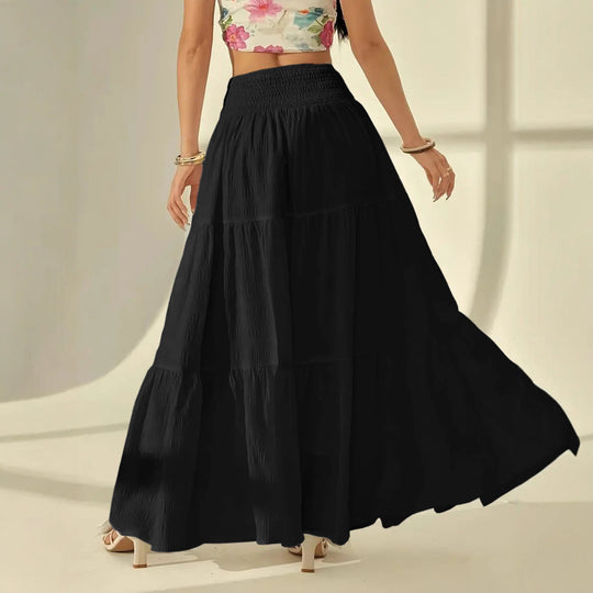 Damen Maxi-Rock mit voluminösem Schichten-Design R&B