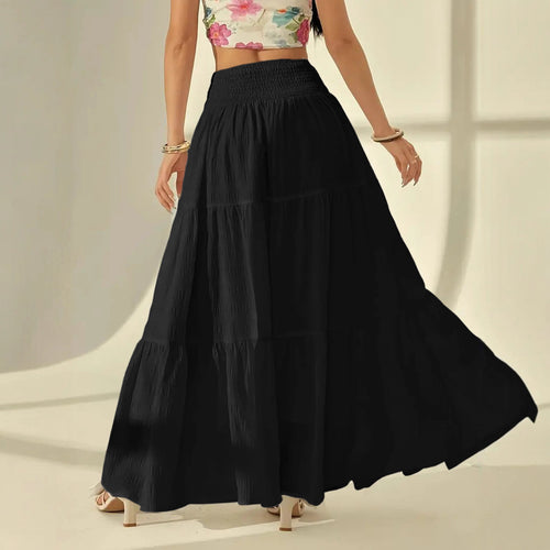 Damen Maxi-Rock mit voluminösem Schichten-Design R&B