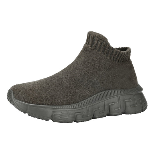 Damen bequeme Slip-On Sneakers mit elastischem Strickoberteil R&B