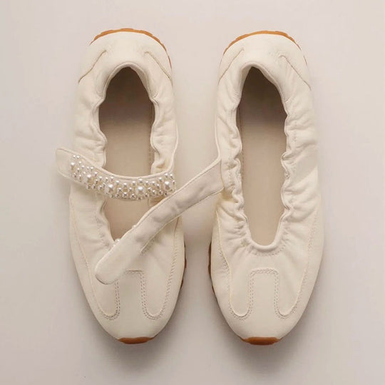 Damen Sneakers mit eleganter Perlenverzierung und modebewusstem Design R&B