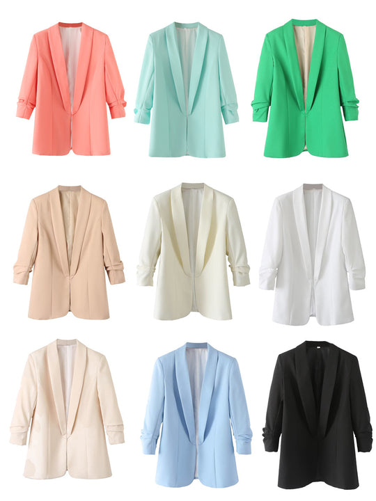Damen Oversize Blazer ohne Verschluss R&B