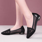 Damen Ballerinas mit eleganten Spitzen und flacher Sohle R&B