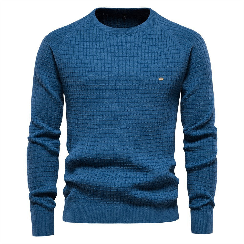 Herren strukturiertes Rundhals Sweatshirt mit modernem Design R&B