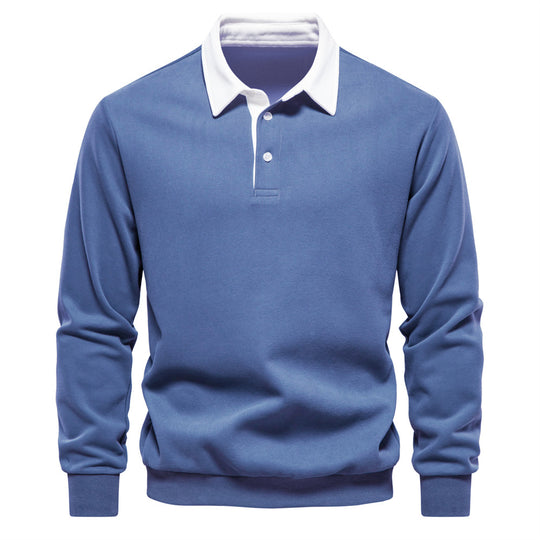 Herren Poloshirt mit kontrastierendem Kragen R&B