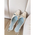 Damen Slingback-Pumps mit funkelnder Schleifenverzierung R&B