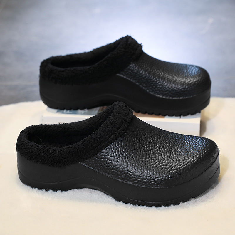 Damen Bequeme Clogs mit kuscheligem Innenfutter und rutschfester Sohle