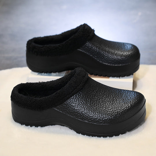 Damen Bequeme Clogs mit kuscheligem Innenfutter und rutschfester Sohle R&B