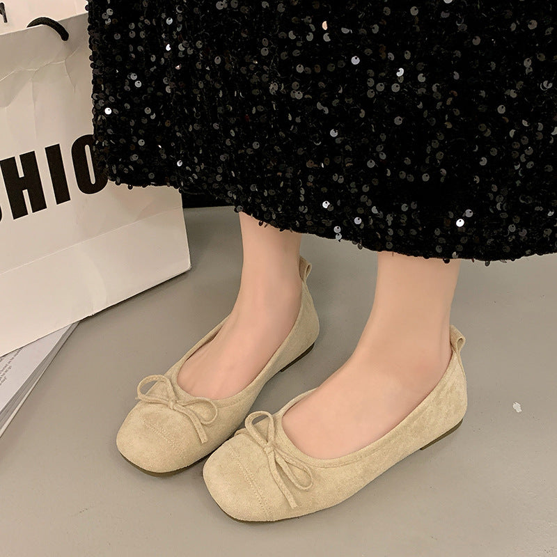 Damen Ballerinas mit feinem Schleifen-Detail aus柔igem Material R&B