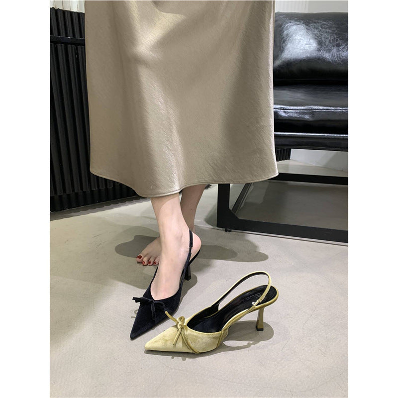 Damen Slingback Pumps mit zierlichem Schleifendetail R&B