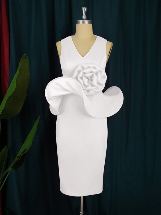 Damen Etuikleid mit einzigartiger Blumenapplikation R&B