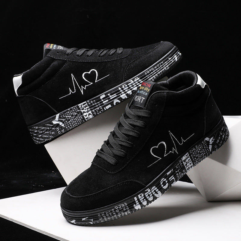 Damen Sportive High-Top Sneakers mit individuell bedruckter Laufsohle