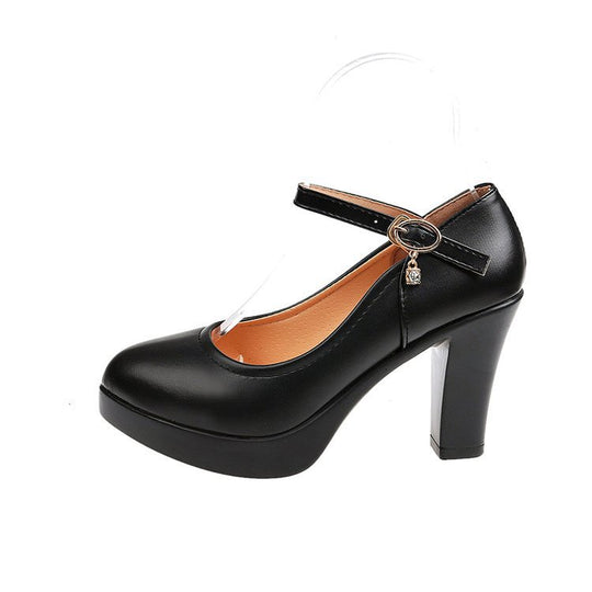 Damen Hochhackige Plateau-Pumps mit verstellbarem Riemendesign R&B
