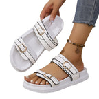 Damen Komfortable Riemensandalen mit verstellbaren Schnallen und komfortablem Fußbett R&B