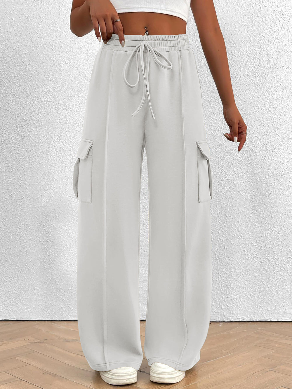 Damen Cargo-Hose mit weitem Schnitt und elastischem Bund R&B