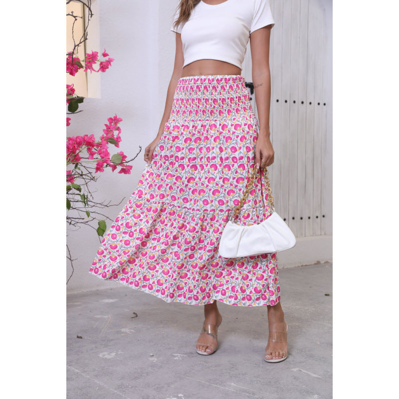 Damen Maxi-Rock mit voluminösen Rüschendetails und knöchellanger Passform R&B