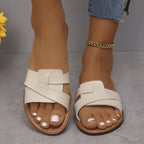 Damen Slip-On Sandalen mit elegantem Kreuzriemendesign R&B