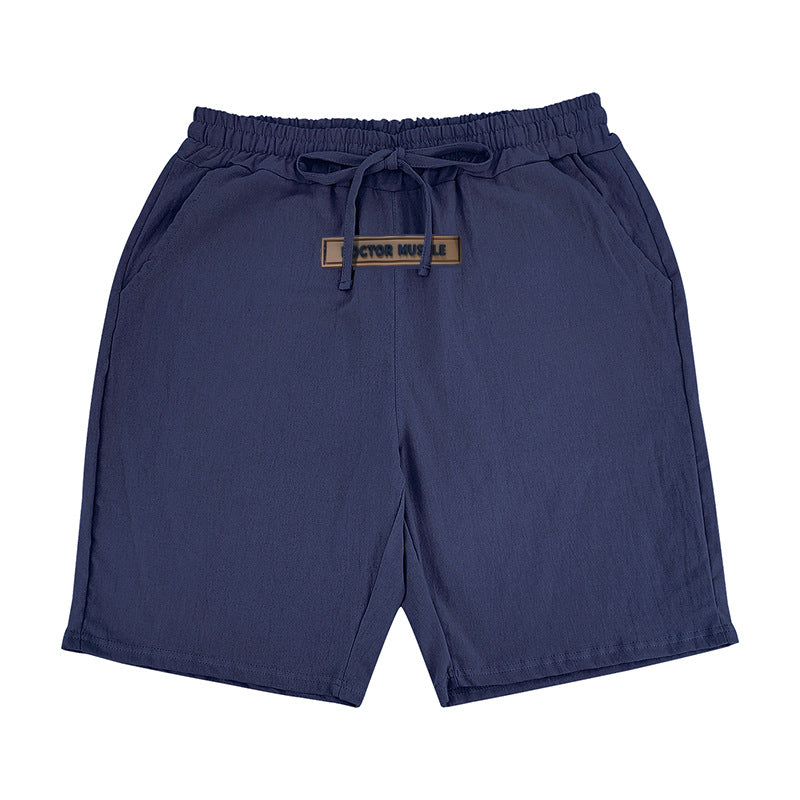 Herren lässige Strandshorts mit elastischem Bund und verstellbarem Kordelzug R&B