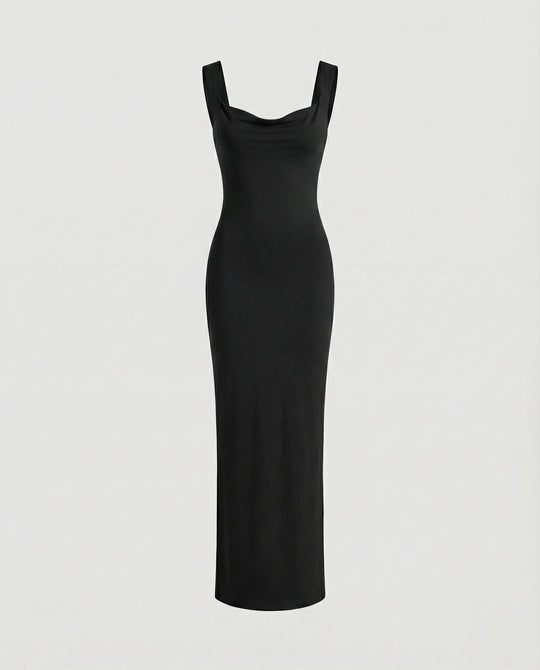 Figurbetontes Abendkleid lang mit tiefem Ausschnitt