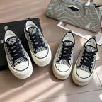 Damen Plateausneaker mit kreativem Muster und stabiler Gummisohle R&B