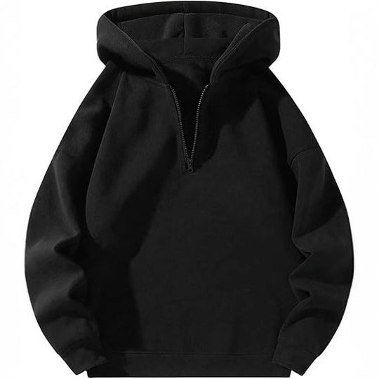 Herren sportlicher Kapuzenpullover mit halbem Reißverschluss R&B