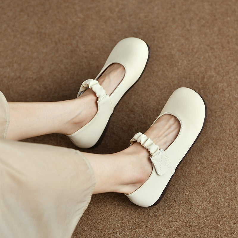 Damen elegante Ballerinas mit elastischem Riemen R&B