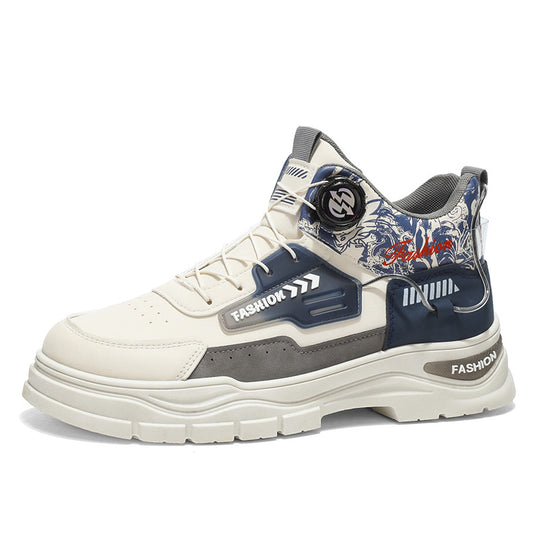 Herren Modische High-Top Sneakers mit Motorrad-Design und innovativer Verschlusstechnologie R&B