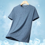 Herren nan atmungsaktives Funktionsshirt mit Jacquard-Struktur und schnelltrocknender Performance R&B
