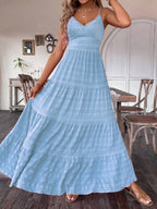 Damen Maxikleid mit femininer Silhouette und luftiger Struktur R&B