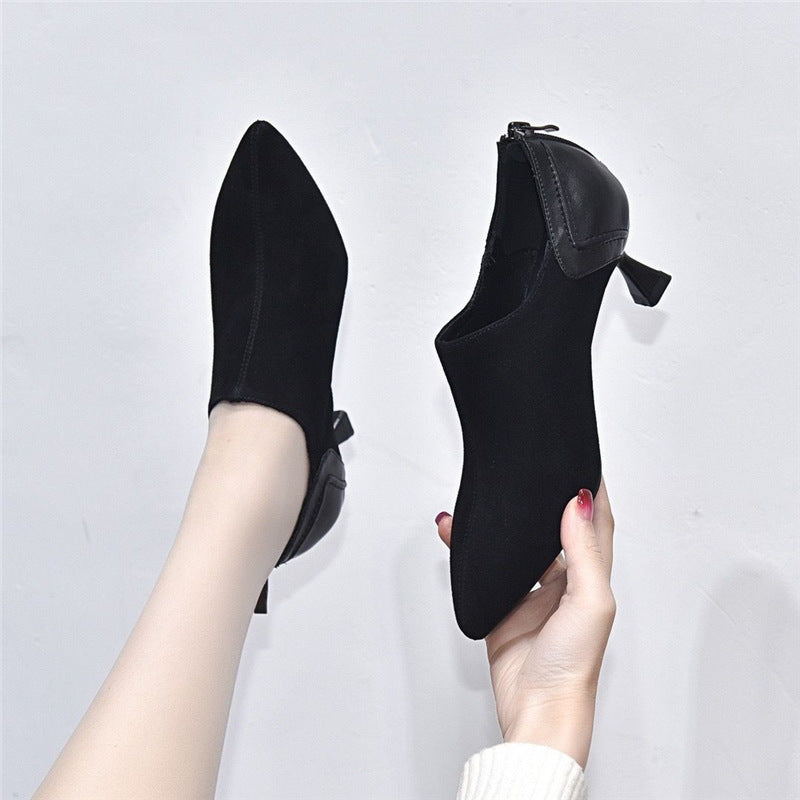Damen spitze Slipper mit elegantem Absatz R&B