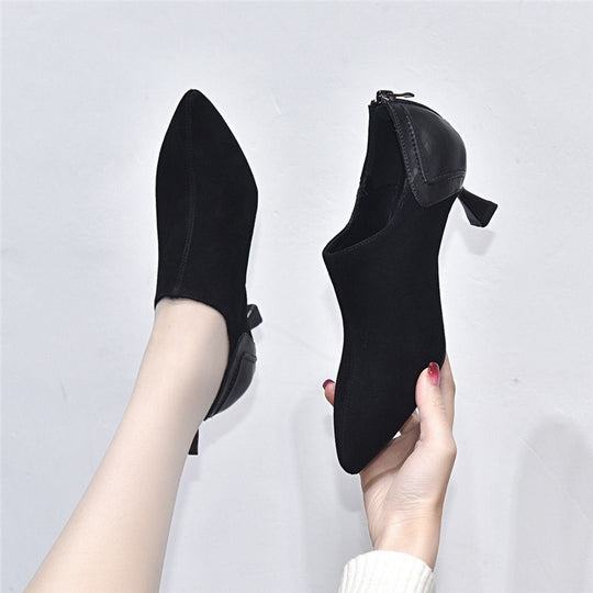 Damen spitze Slipper mit elegantem Absatz R&B