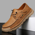 Herren Freizeit-Leder-Sneaker mit handgenähter Verarbeitung R&B