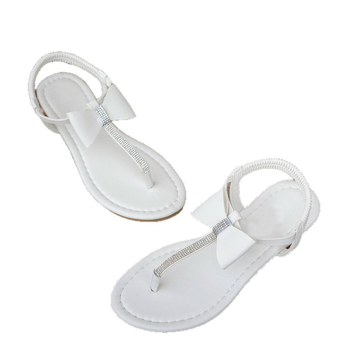 Damen Elegante Perlensandalen mit Spitzenverzierung R&B