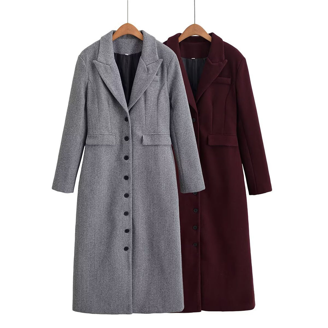 Damen eleganter Bouclé-Mantel R&B