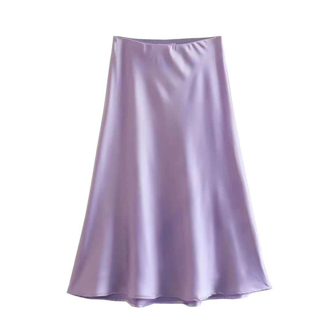 Damen Maxi-Rock aus fließendem Stoff mit elegantem Fall R&B