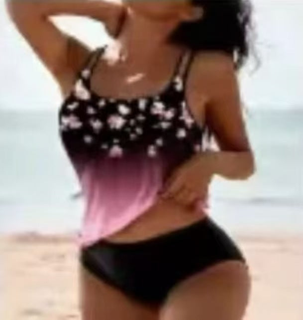 Damen Tankini mit floralem Muster und sportlichem Schnitt R&B