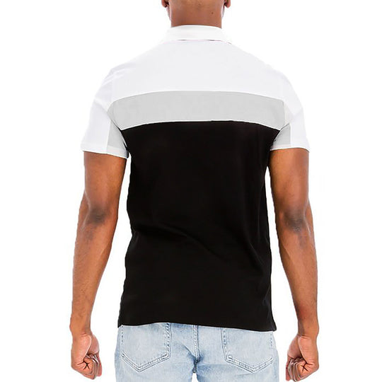 Herren Polo-Shirt mit modernen Farbblockelementen R&B