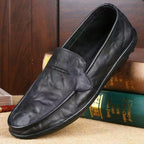 Damen Elegante Mokassins aus weichem Leder mit rutschfester Sohle R&B