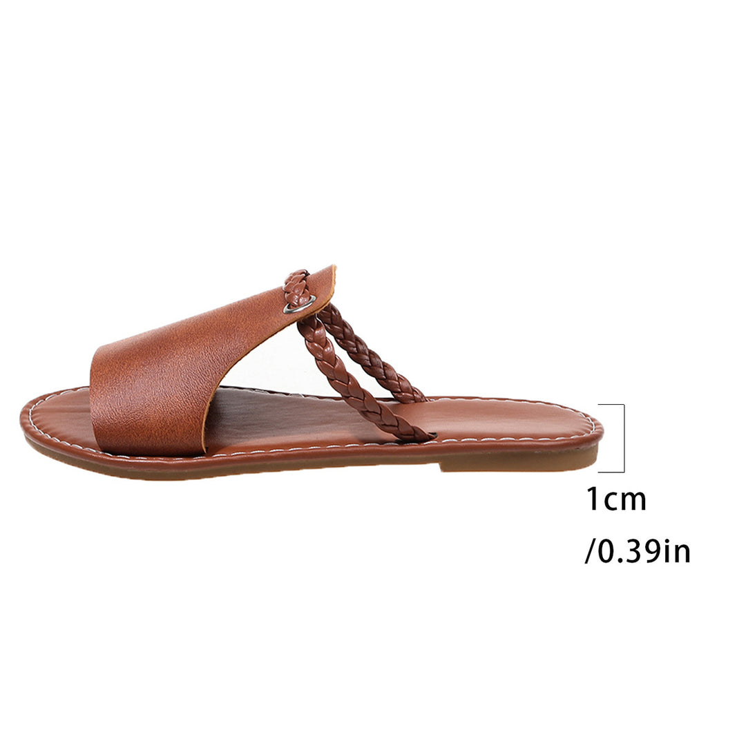 Damen bequeme Pantoletten mit geflochtenem Design R&B